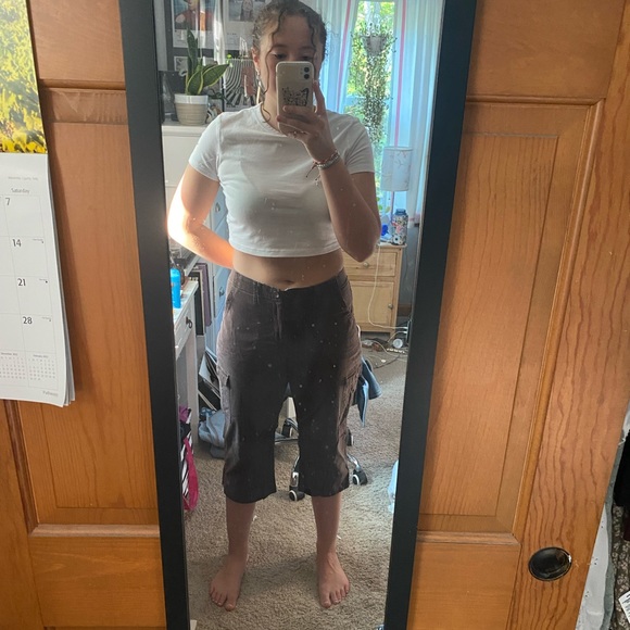 Lee comfort waistband stretch brown capris cargo pants - Picture 10 of 11